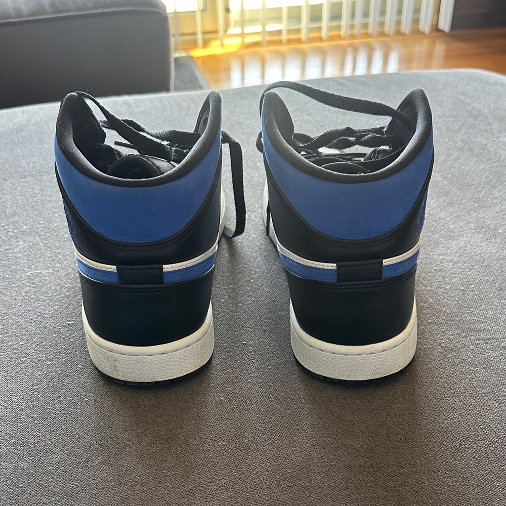 Nike Air Jordan 1 Mid - Black/White/Blue - Picture 2 of 4